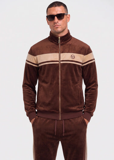 Sergio Tacchini Vesten Damarindo velour tracktop - cappuccino