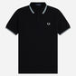 Fred Perry Polo's  Twin tipped fred perry shirt - black light ice 