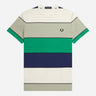 Fred Perry T-shirts  Bold stripe t-shirt - seagrass 