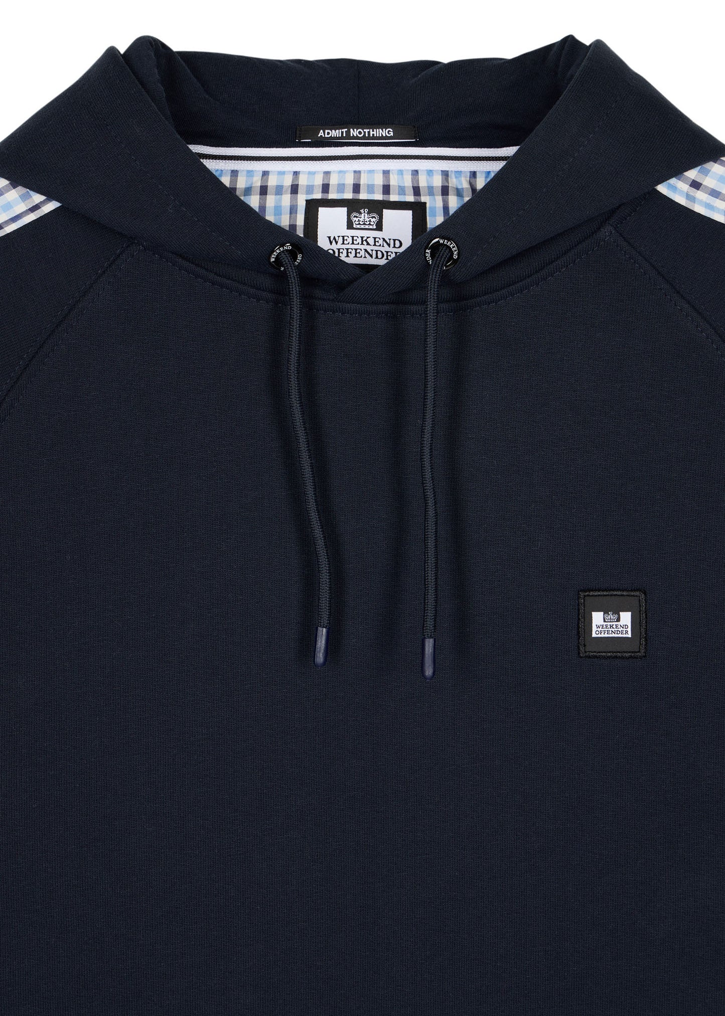 Weekend Offender Hoodies  Lo sung - navy blue house check 