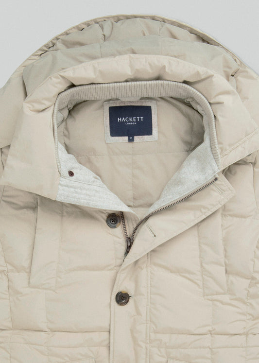 Hackett London Jassen  Long hooded puffer - rope 