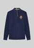 Hackett London Longsleeve Polo's  Heritage logo rugby - navy 