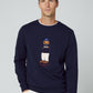 Hackett London Truien  Harry logo crew - navy 