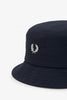 Fred Perry Bucket Hats  Dual branded seersucker bucket hat - navy 