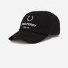 Fred Perry Petten  Cotton canvas branded cap - black 