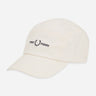 Fred Perry Petten 5 panel flap twill cap - ecru
