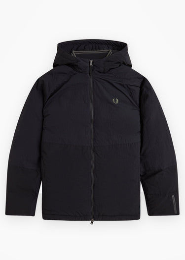 Fred Perry Jassen Fabric block padded jacket - black