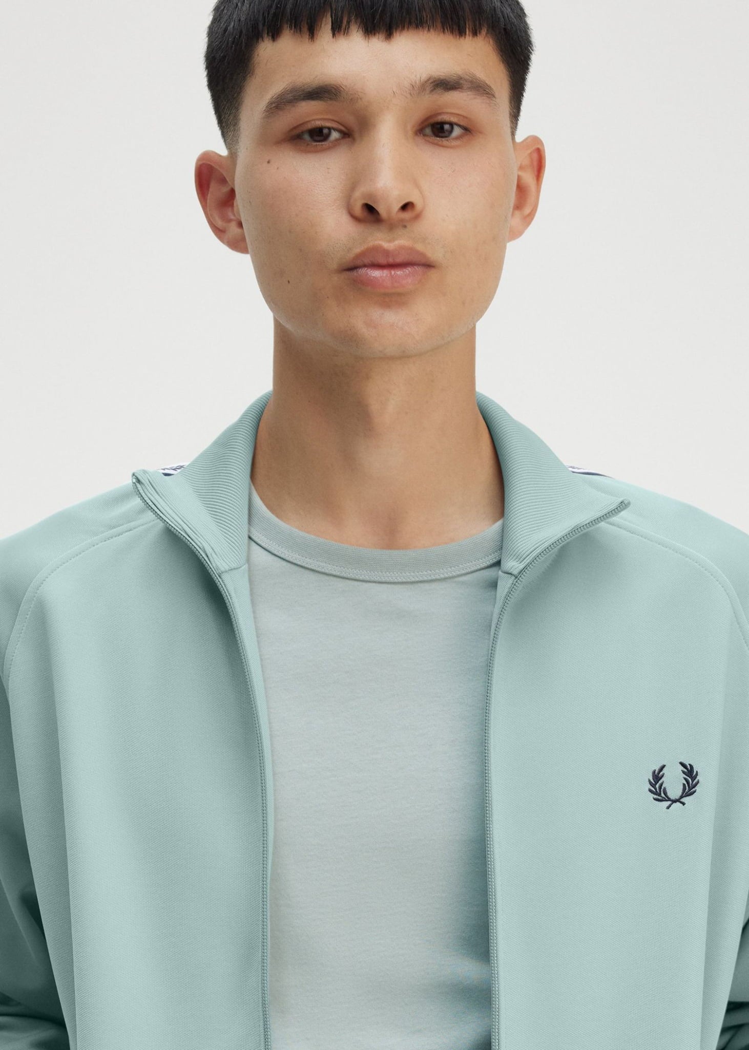 Fred Perry Jassen Taped track jacket - silver blue