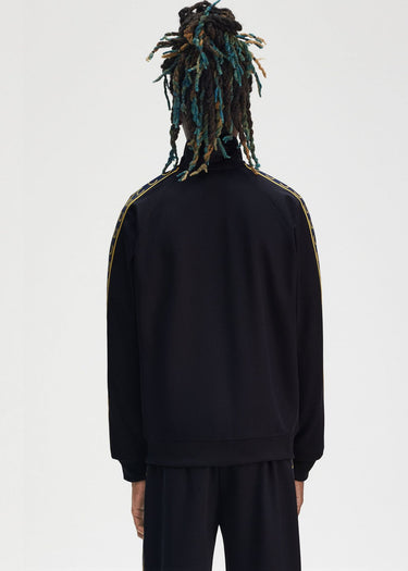 Fred Perry Vesten Contrast taped track jacket - navy honeycomb