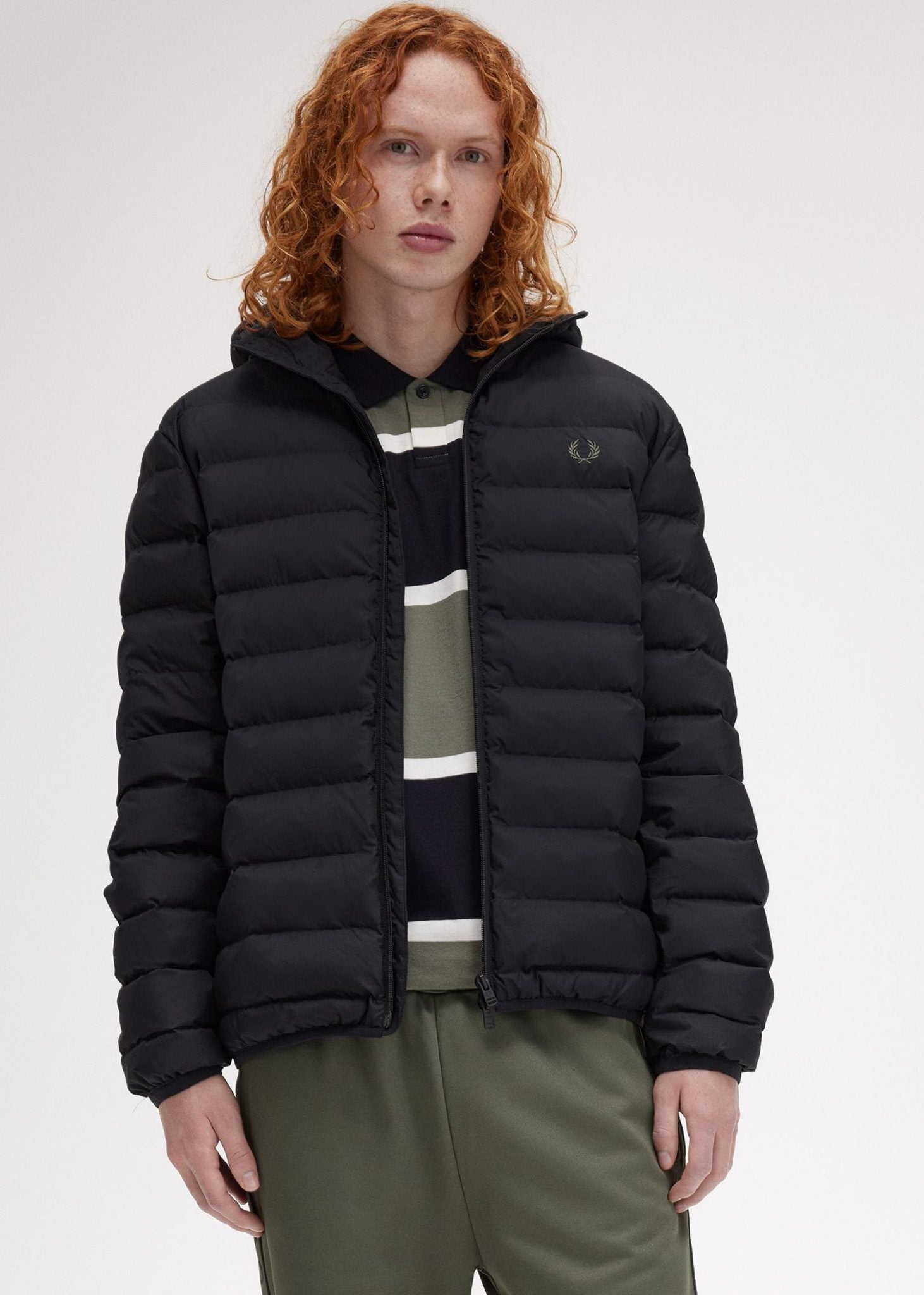 Fred Perry Jassen  Hooded insulated jacket - black 