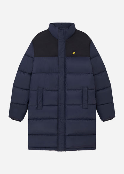 Lyle & Scott Jassen  Longline wadded puffer - dark navy 