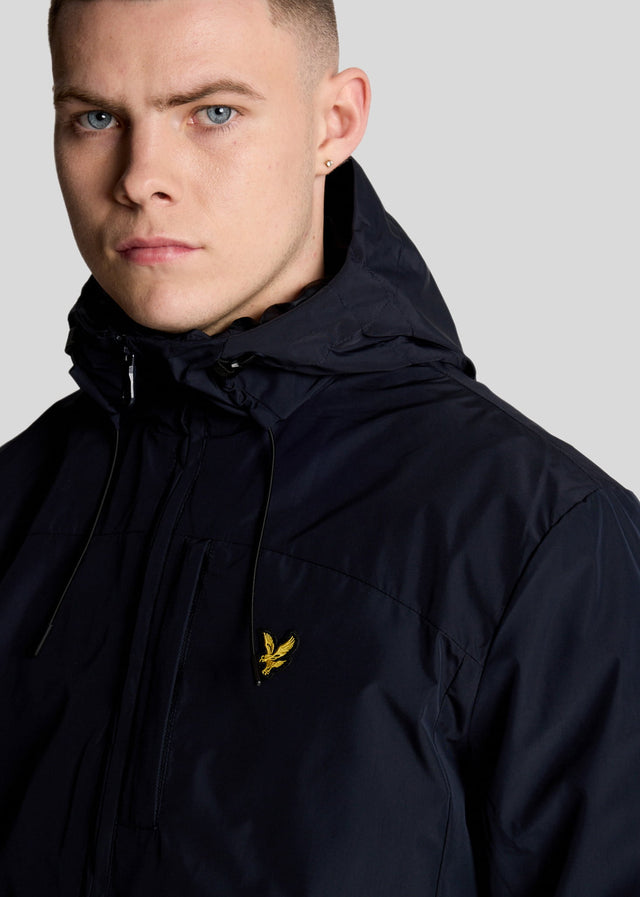 Lyle & Scott Jassen Lightweight hooded zip through jacket - dark navy