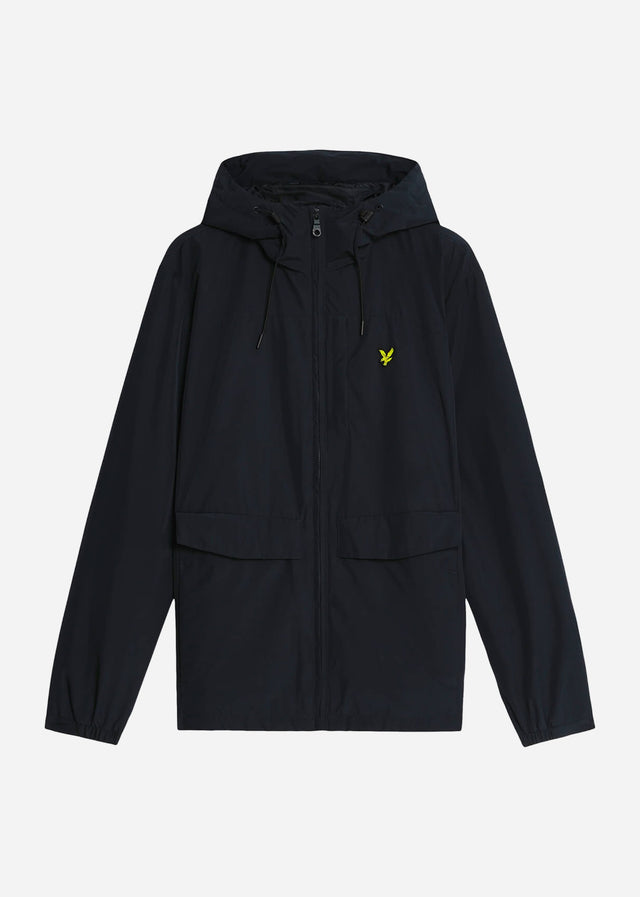 Lyle & Scott Jassen Lightweight hooded zip through jacket - dark navy