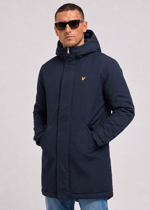 Padded fishtail parka - dark navy