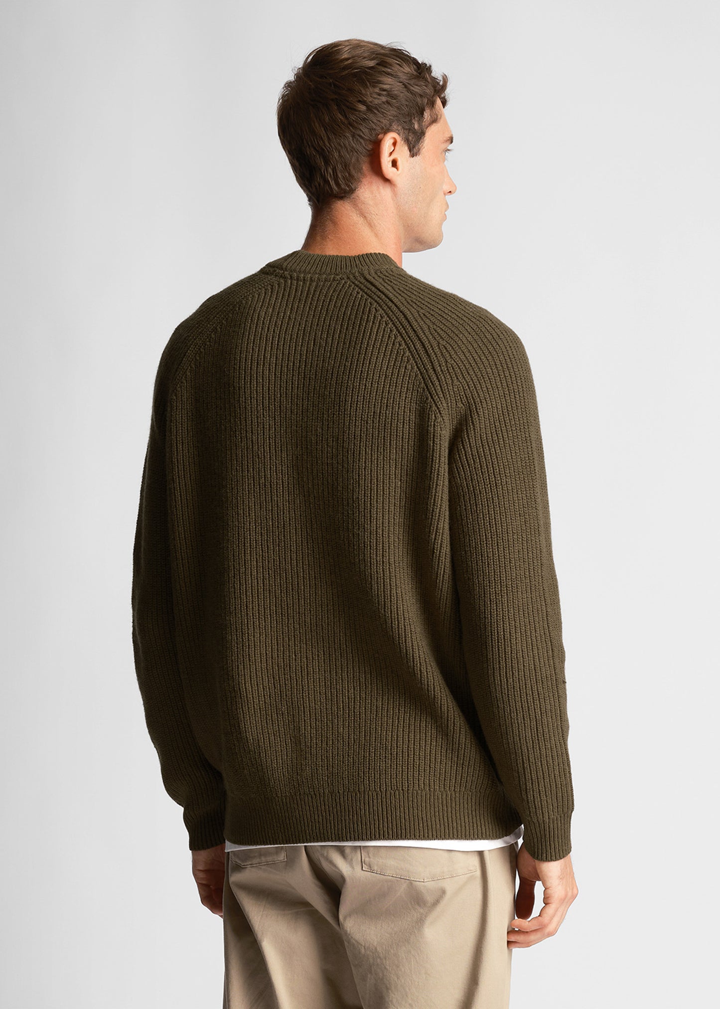 Lyle & Scott Truien  Shaker stitch mock neck - olive 