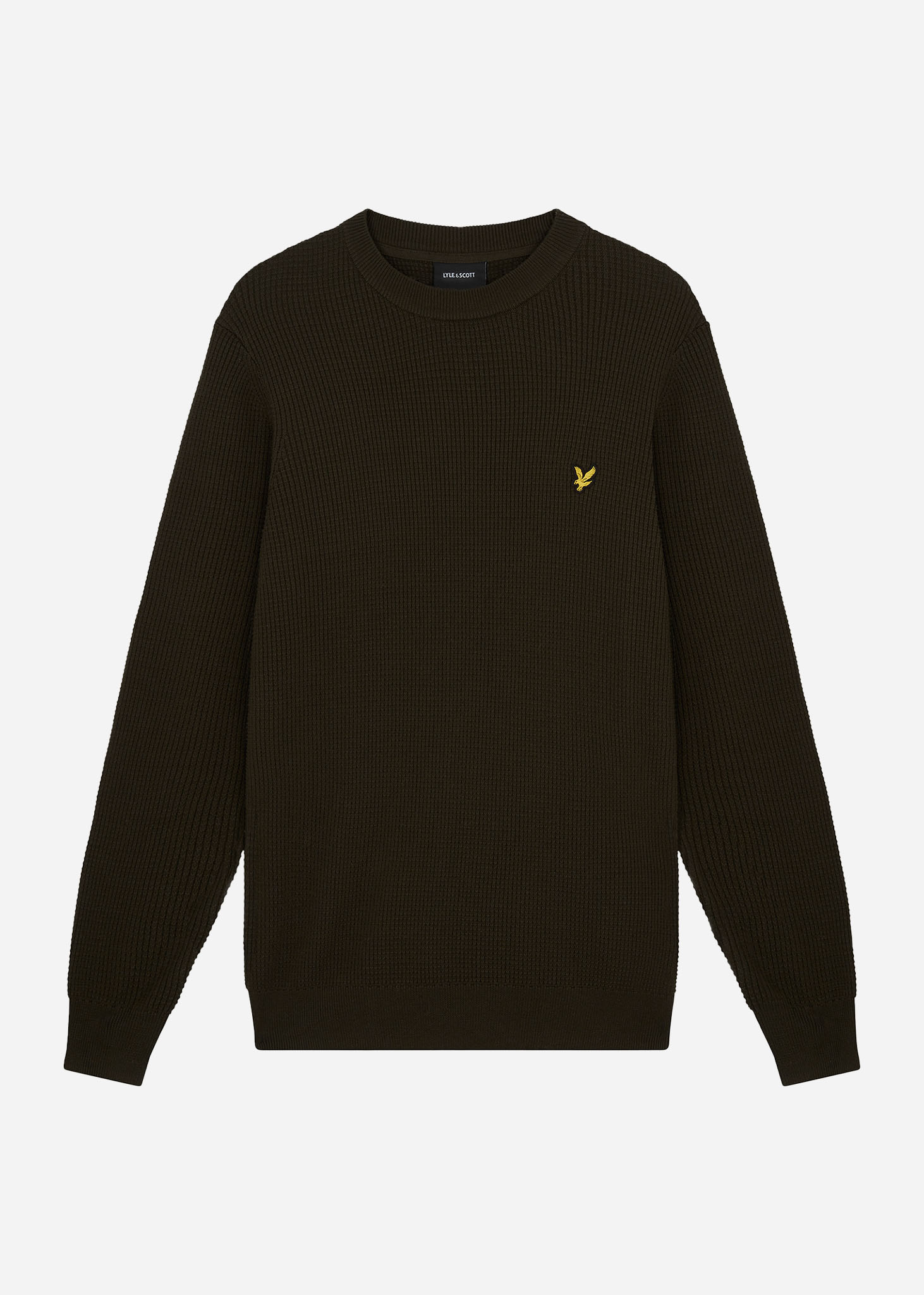 Lyle & Scott Truien  Grid knit crew neck jumper - mountain moss 