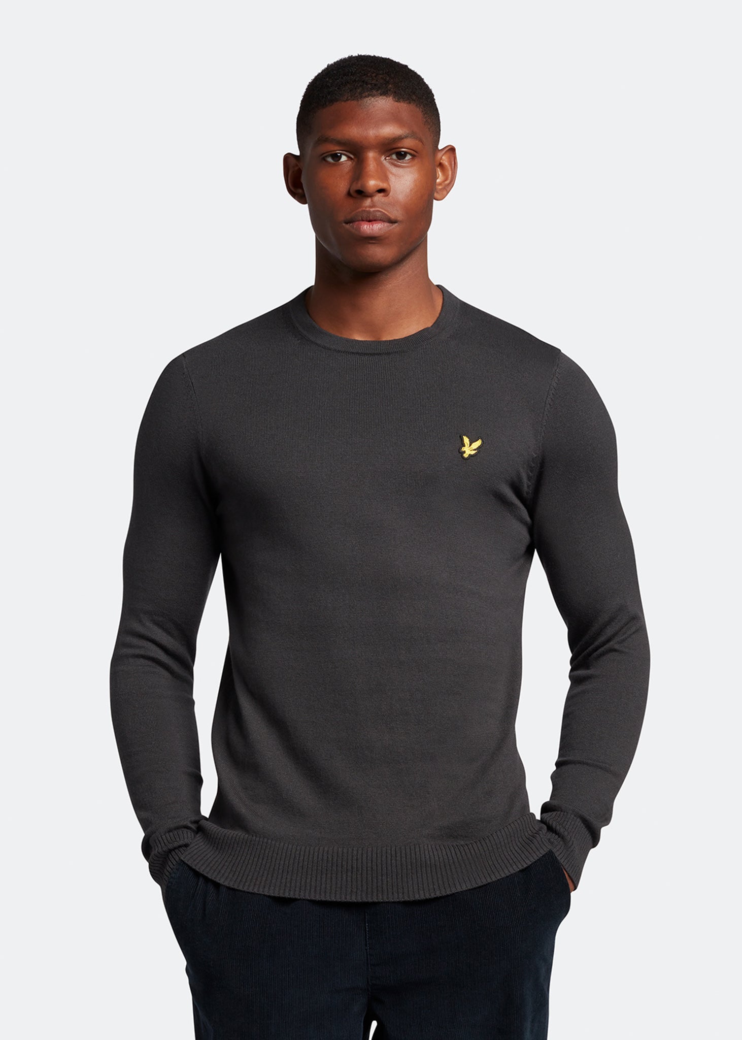 Lyle & Scott Truien  Cotton merino crew jumper - gunmetal 