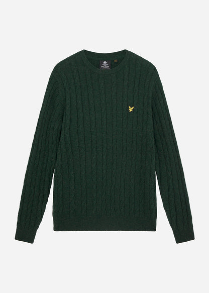 Lyle & Scott Truien  Cable jumper - dark green marl 