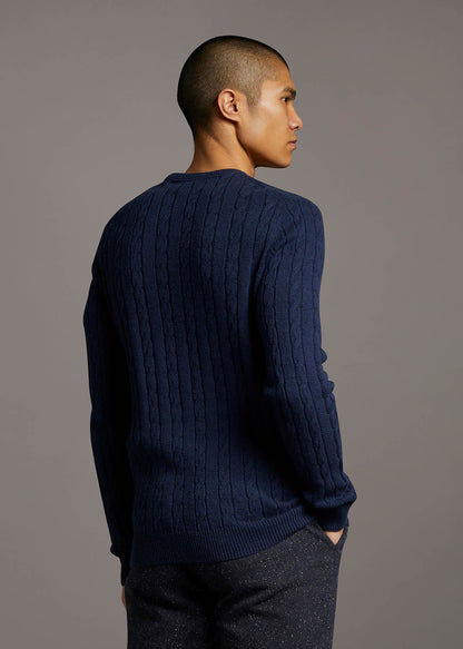 Lyle & Scott Truien  Cable jumper - dark navy marl 