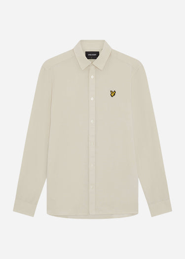 Lyle & Scott Overhemden Long sleeve linen blend shirt - cove