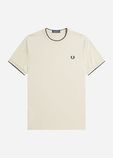 Fred Perry T-shirts  Twin tipped t-shirt - oatmeal ecru black 