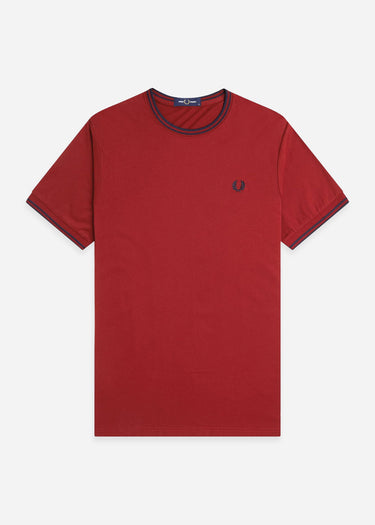 Fred Perry T-shirts Twin tipped t-shirt - burnt red navy