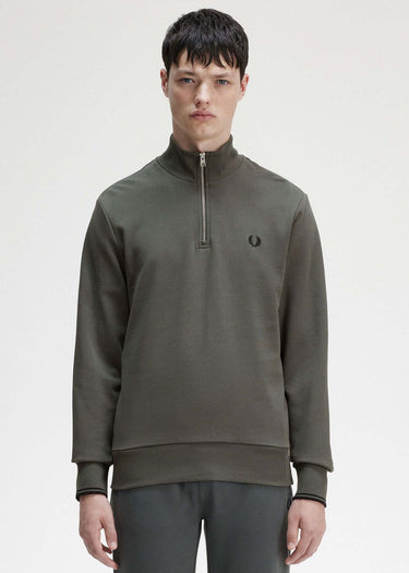 Fred Perry Truien  Half zip sweatshirt - field green 