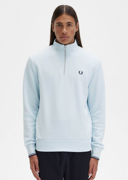 Fred Perry Truien  Half zip sweatshirt - light ice 