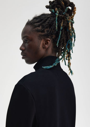 Fred Perry Truien Half zip sweat-shirt - navy ecru honeycomb