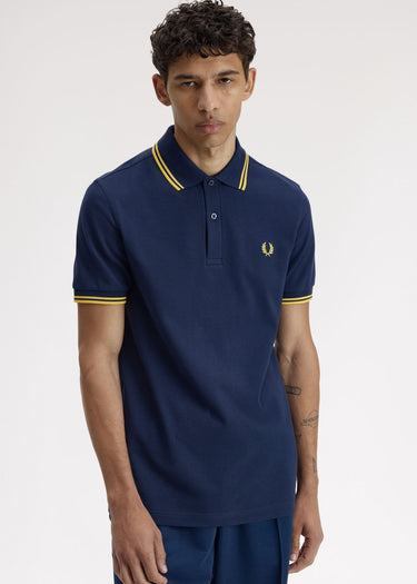 Fred Perry Polo's Twin tipped fred perry shirt - tennis blue lenom barley
