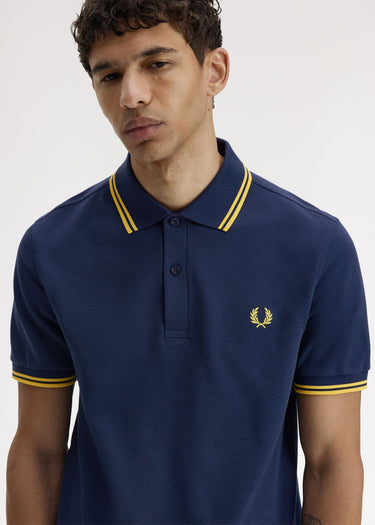 Fred Perry Polo's Twin tipped fred perry shirt - tennis blue lenom barley