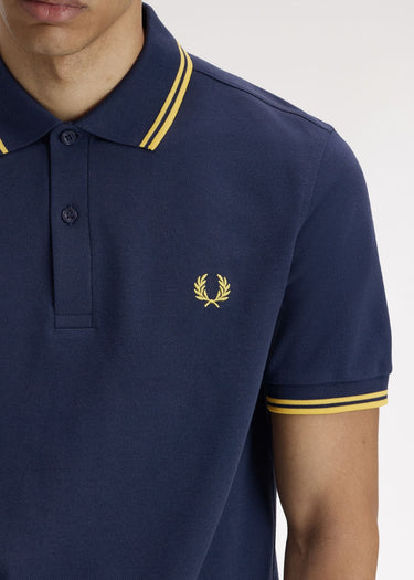 Fred Perry Polo's Twin tipped fred perry shirt - tennis blue lenom barley