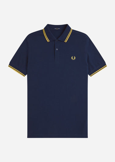 Fred Perry Polo's Twin tipped fred perry shirt - tennis blue lenom barley