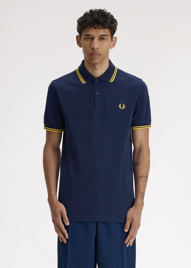 Fred Perry Polo's Twin tipped fred perry shirt - tennis blue lenom barley