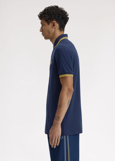 Fred Perry Polo's Twin tipped fred perry shirt - tennis blue lenom barley