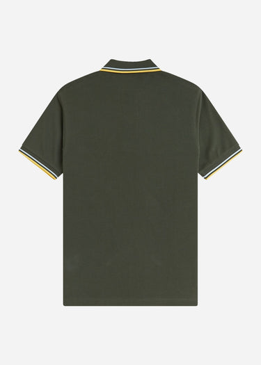 Fred Perry Polo's Twin tipped fred perry shirt - hunting green light ice lenom barley