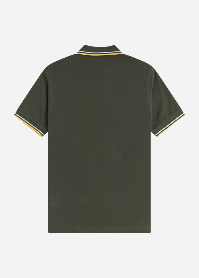 Fred Perry Polo's Twin tipped fred perry shirt - hunting green light ice lenom barley