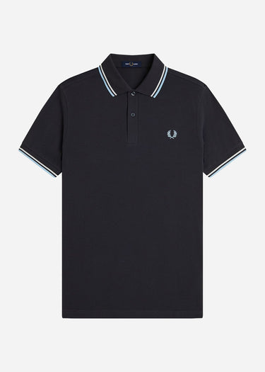Fred Perry Polo's Twin tipped fred perry shirt - anchor grey ecru ball boy blue