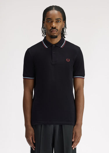 Fred Perry Polo's Twin tipped fred perry shirt - black ball boy blue oxblood