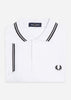 Fred Perry Polo's Twin tipped fred perry polo shirt- white