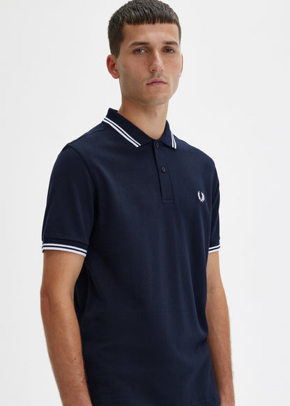 Fred Perry Polo's  Twin tipped Fred Perry shirt - navy white 