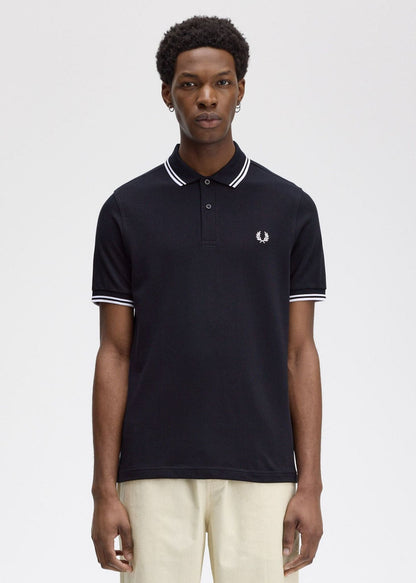 Fred Perry Polo's  Twin tipped Fred Perry shirt - navy white 