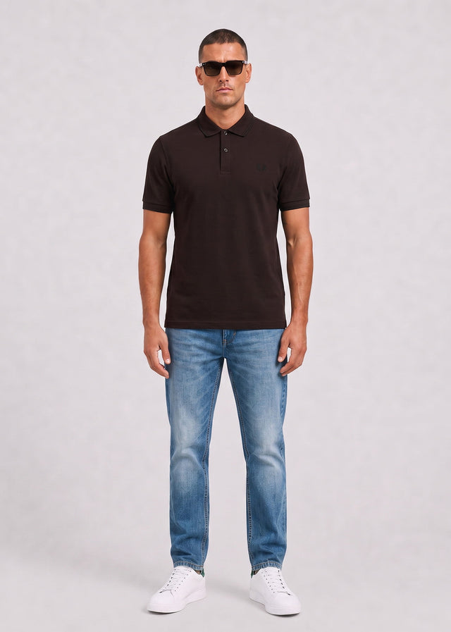 Fred Perry Polo's Twin tipped polo - rich brown black