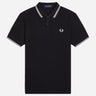 Fred Perry Polo's  Twin tipped fred perry shirt - black white white 