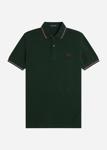 Fred Perry Polo's Twin tipped fred perry shirt - grassroots stockport blue oxblood
