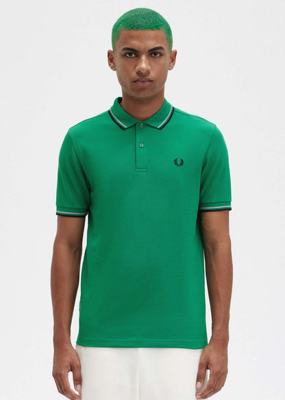 Fred Perry Polo's  Twin tipped fred perry shirt - fp green 