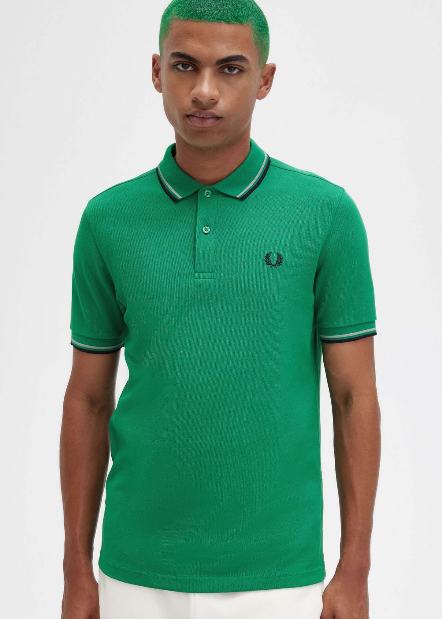 Fred Perry Polo's  Twin tipped fred perry shirt - fp green 