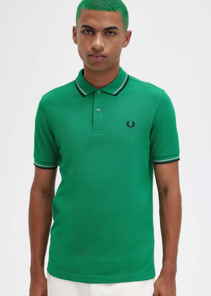 Fred Perry Polo's  Twin tipped fred perry shirt - fp green 