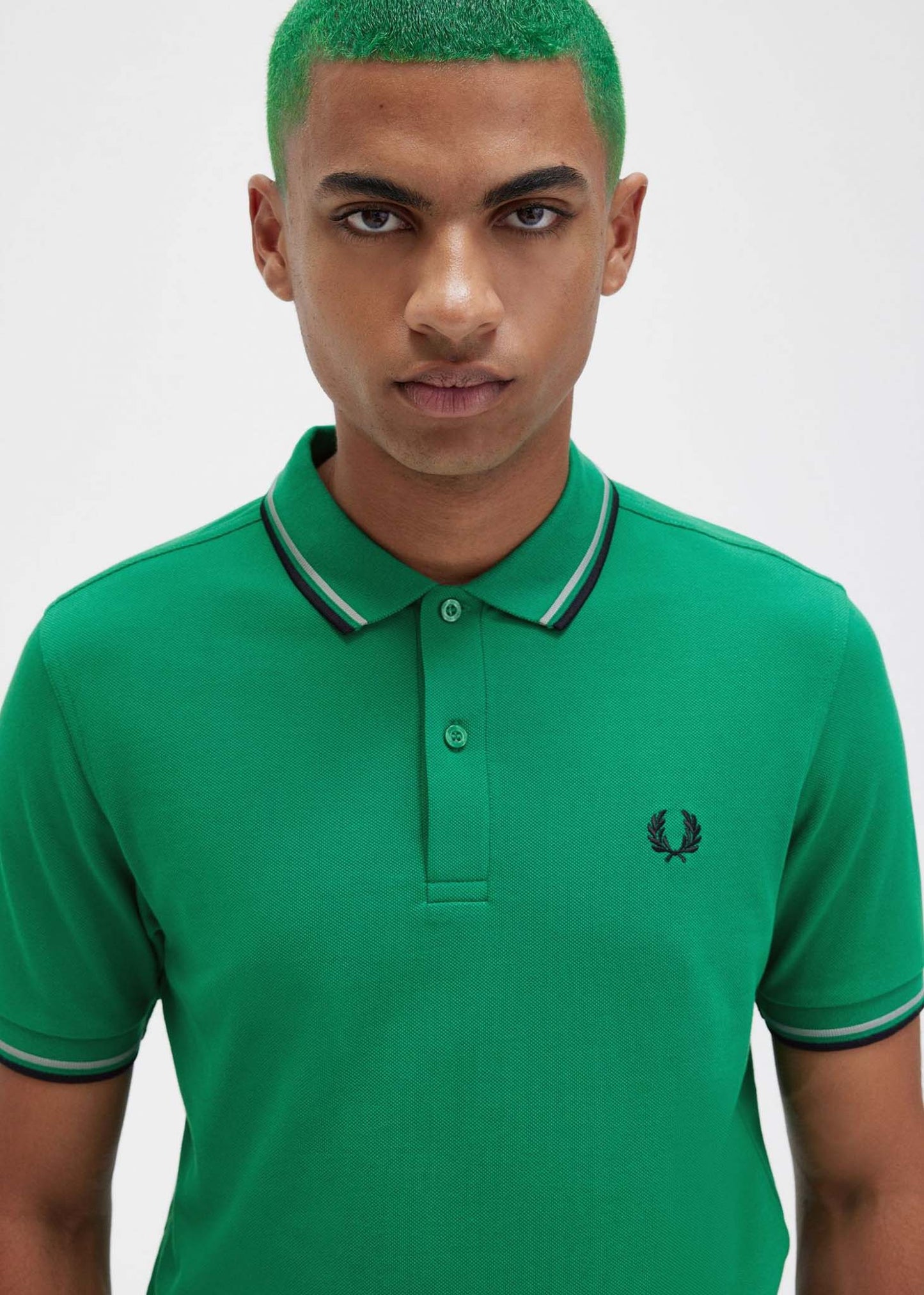 Fred Perry Polo's  Twin tipped fred perry shirt - fp green 