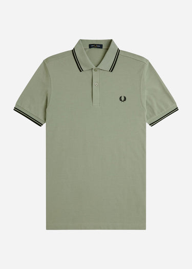 Fred Perry Polo's Twin tipped fred perry shirt - seagrass black